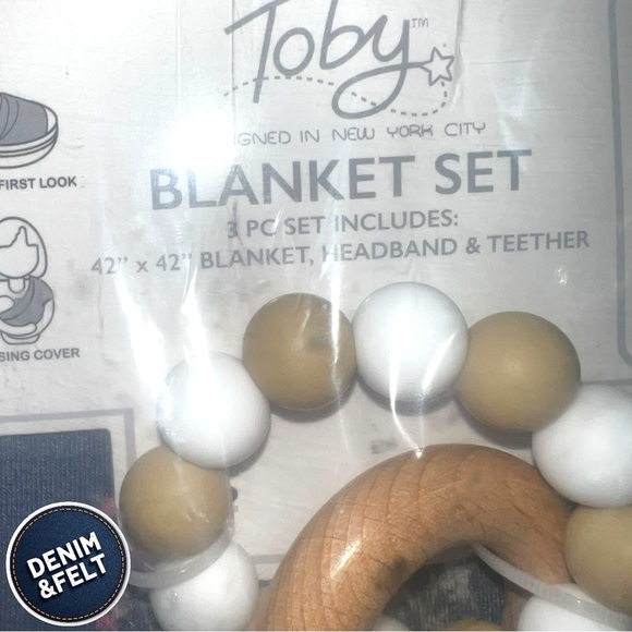 Toby Baby/Infant Girl Floral Blanket, Headband & Teether 3 Piece Set | NEW/NWT🪻 - Picture 5 of 6